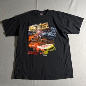 Vintage 1999 NASCAR Winston Cup Series Racing T-Shirt Mens Large Black Graphic